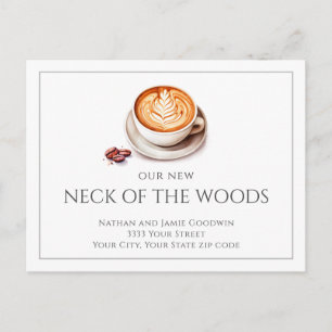 Postal Anuncio de Mudanza de Hogar Taza de Café  