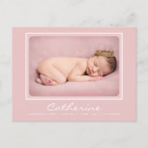 Anuncio de Nacimiento de Bebé Niña Recién Nacida