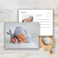 Anuncio de nacimiento de bebé recién nacido Foto G