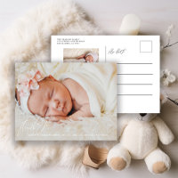 Anuncio de nacimiento de bebé recién nacido gracia