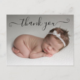 Postal Anuncio de nacimiento de foto de agradecimiento pe