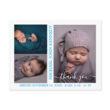 Anuncio de nacimiento del guión de Collage de foto