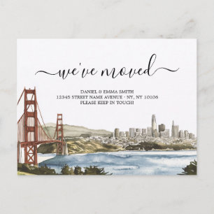 Postal Anuncio de nueva dirección en San Francisco