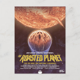 Postal Anuncio de película de terror de ciencia ficción, 