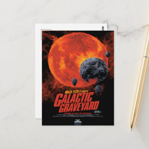 Postal Anuncio de película de terror de ciencia ficción, 