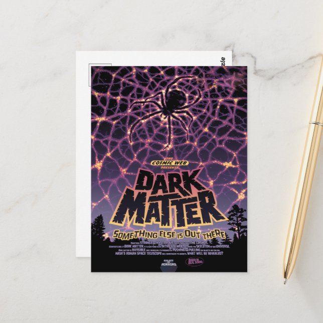 Postal Anuncio de película de terror sobre ciencia ficció (Anverso/Reverso In Situ)