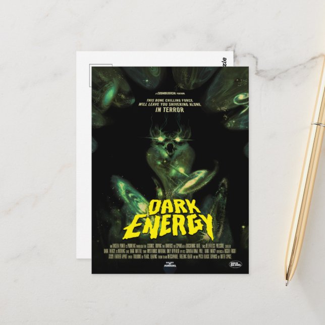 Postal Anuncio de película de terror sobre ciencia ficció (Anverso/Reverso In Situ)