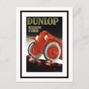 Postal Anuncio de piezas de automóvil de Dunlop Ballon Co