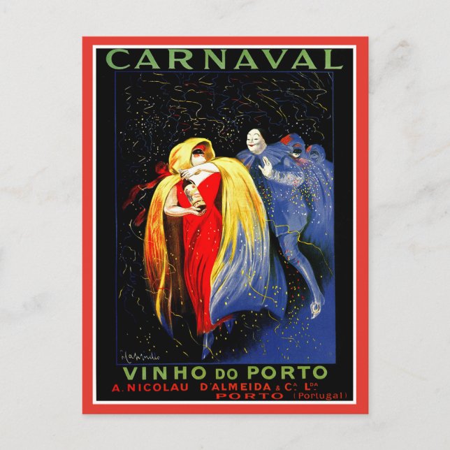 Postal Anuncio de porto del carnaval de Leonetto Cappiell (Anverso)