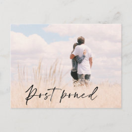 Postal Anuncio de posposición de fecha de boda fotográfic