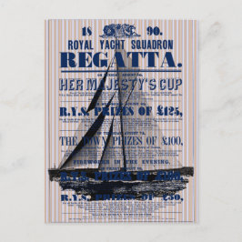 Postal Anuncio de Regatta de Yate Vintage