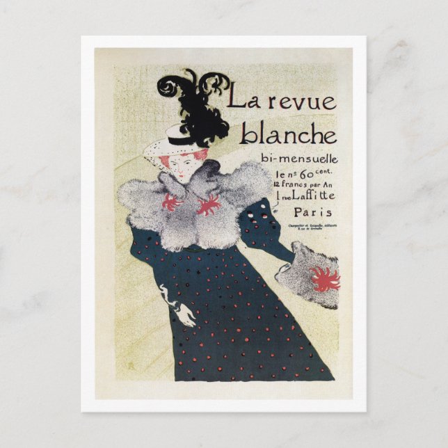 Postal Anuncio de revista literaria francesa de época (Anverso)