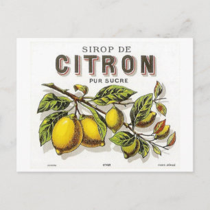 Postal Anuncio de Sirop de Citron