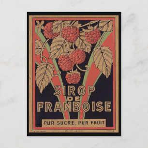 Postal Anuncio de Sirop de Framboise