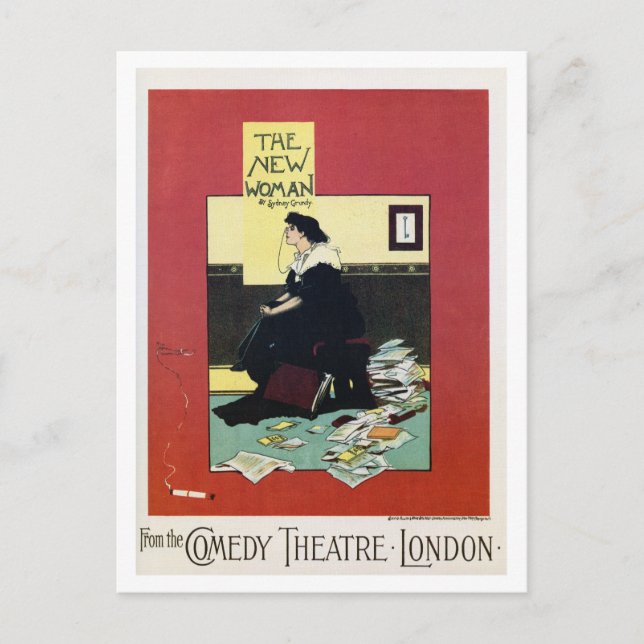 Postal Anuncio de teatro británico de Londres (Anverso)