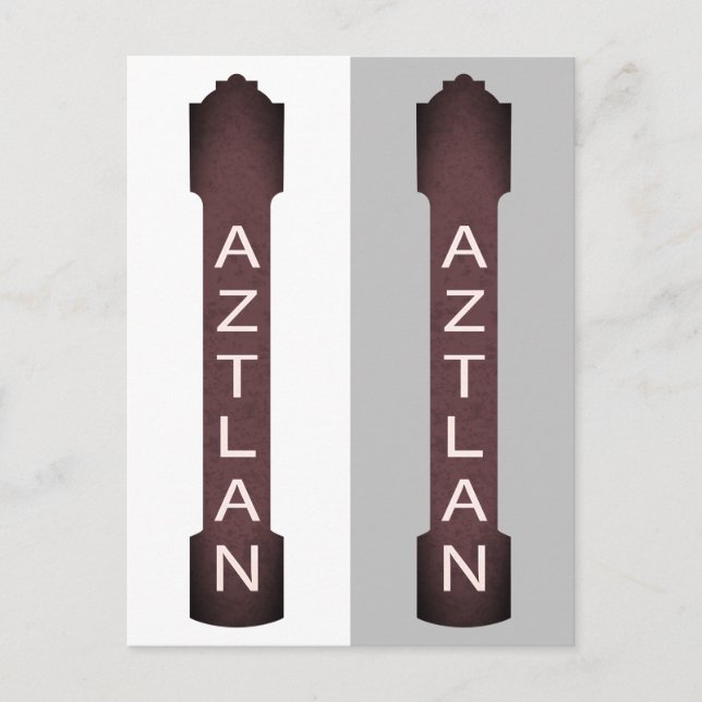 Postal anuncio de teatro de aztlan (Anverso)