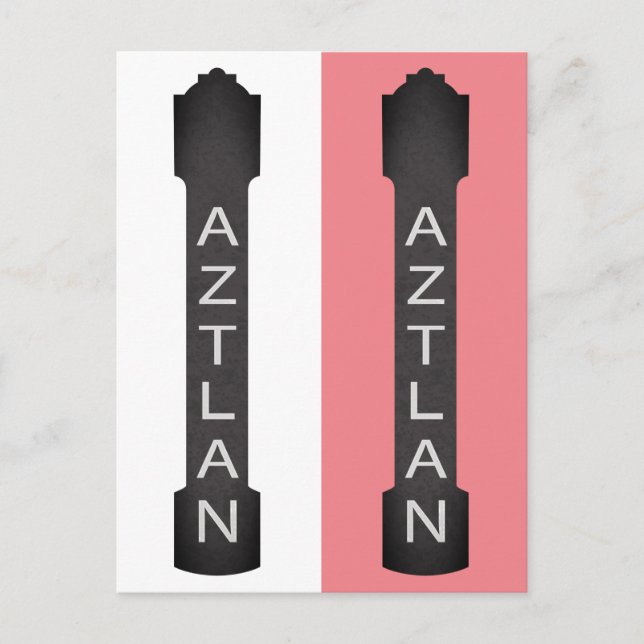 Postal anuncio de teatro de aztlan (Anverso)