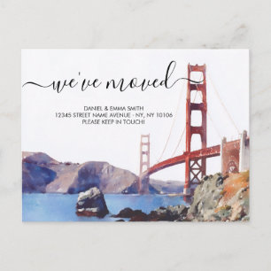 Postal Anuncio de traslado de nueva dirección en San Fran