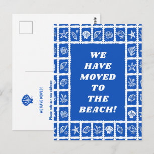 Postal ANUNCIO DE TRASLADO DIRECCIÓN Blue Seashells Playa
