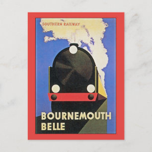Postal Anuncio de tren de Bournemouth Belle