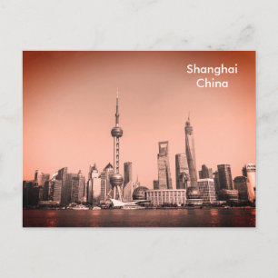 Postal Anuncio de turismo de cosecha blanca y negra en Sh