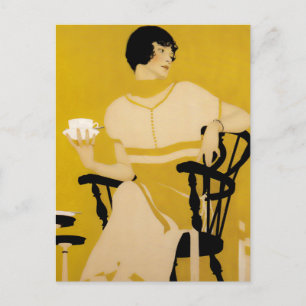 Postal Anuncio de vajilla de Coles Phillips “Una taza de
