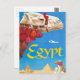 Postal Anuncio de viaje aéreo de Egipto vintage (Anverso / Reverso)