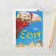 Postal Anuncio de viaje aéreo de Egipto vintage (Anverso/Reverso In Situ)