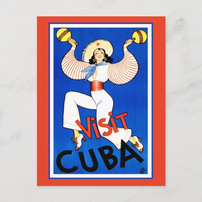 Postal Anuncio de viaje de la vieja Cuba (Anverso)