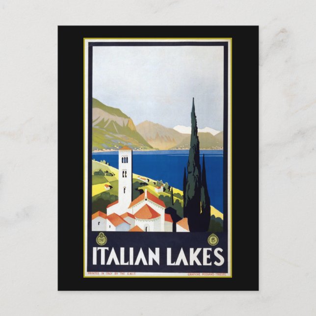Postal Anuncio de viaje de la Vieja Italia (Anverso)