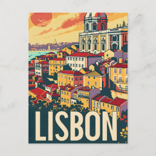 Postal Anuncio de viaje de Lisboa