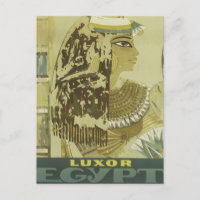 Anuncio de viaje de lujo y Egipto vintage