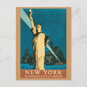 Postal Anuncio de viaje de Nueva York