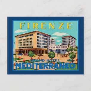Postal Anuncio de viaje italiano de época