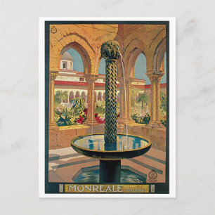 Postal Anuncio de viaje italiano Monreale de los años 20