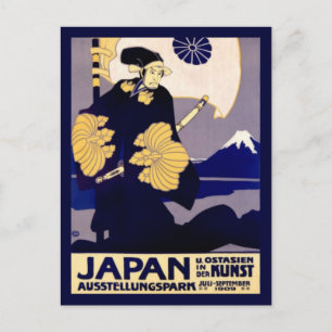 Postal Anuncio de viaje japonés vintage