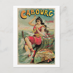 Postal anuncio de viaje vintage Cabourg (Calvados, Norman