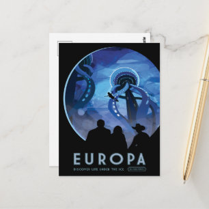 Postal Anuncio de viajes de ciencia ficción, Moon Europa