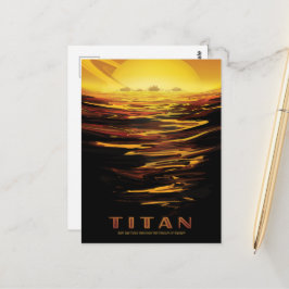 Postal Anuncio de viajes de Ciencia Ficción, Moon Titan