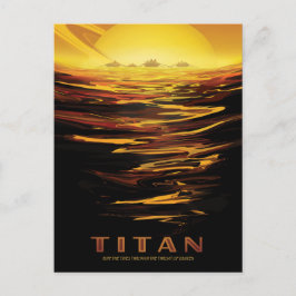 Postal Anuncio de viajes de Ciencia Ficción, Moon Titan