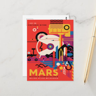 Postal Anuncio de Viajes de Ciencia Ficción, Planeta Mart