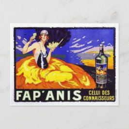 Postal Anuncio de vino de época