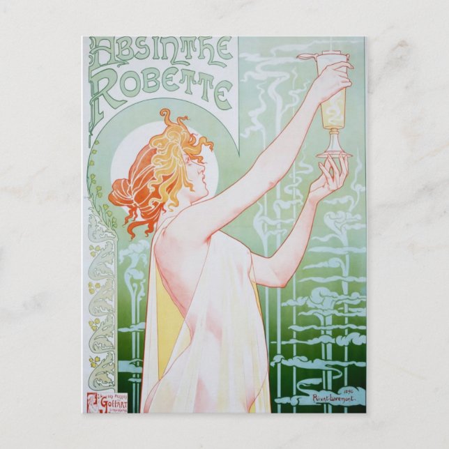 Postal Anuncio de Vintage Absinthe (Anverso)