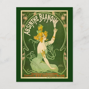 Postal Anuncio de Vintage Absinthe Blanqui
