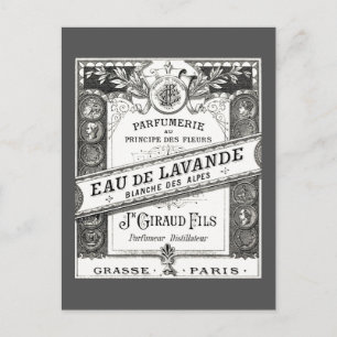 Postal Anuncio de vintage Eau de Lavande