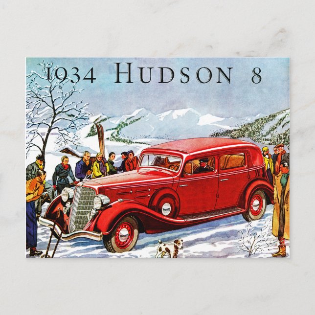 Postal Anuncio de Vintage Hudson (Anverso)