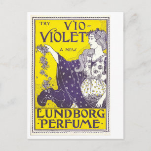 Postal Anuncio de Violet Lundborg Perfume Vintage