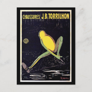 Postal Anuncio de zapatos de época