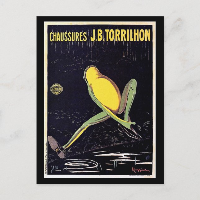 Postal Anuncio de zapatos de época (Anverso)