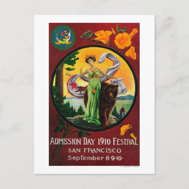 Postal Anuncio del día de admisión, Festival Estatal 2 (Anverso)